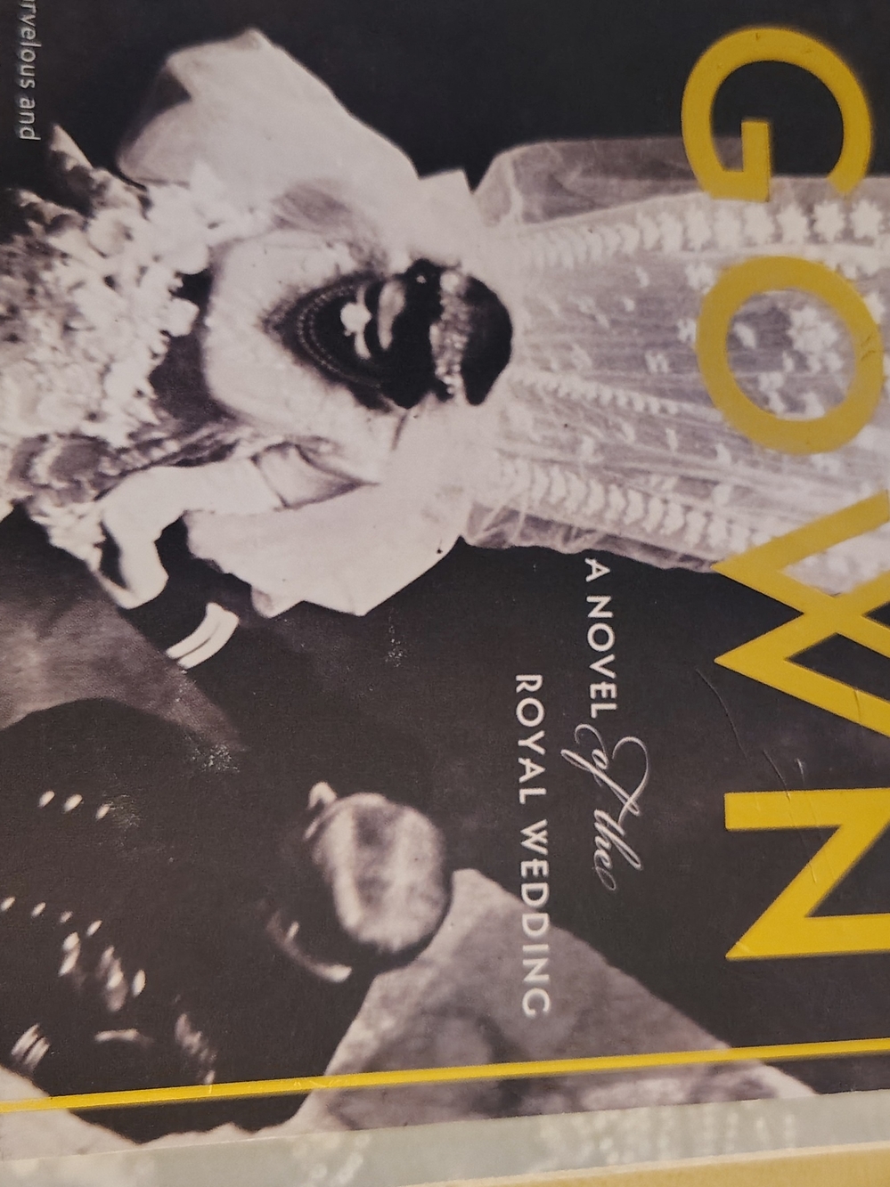 Gown - Novel Book Cover in Black, White & Yellow